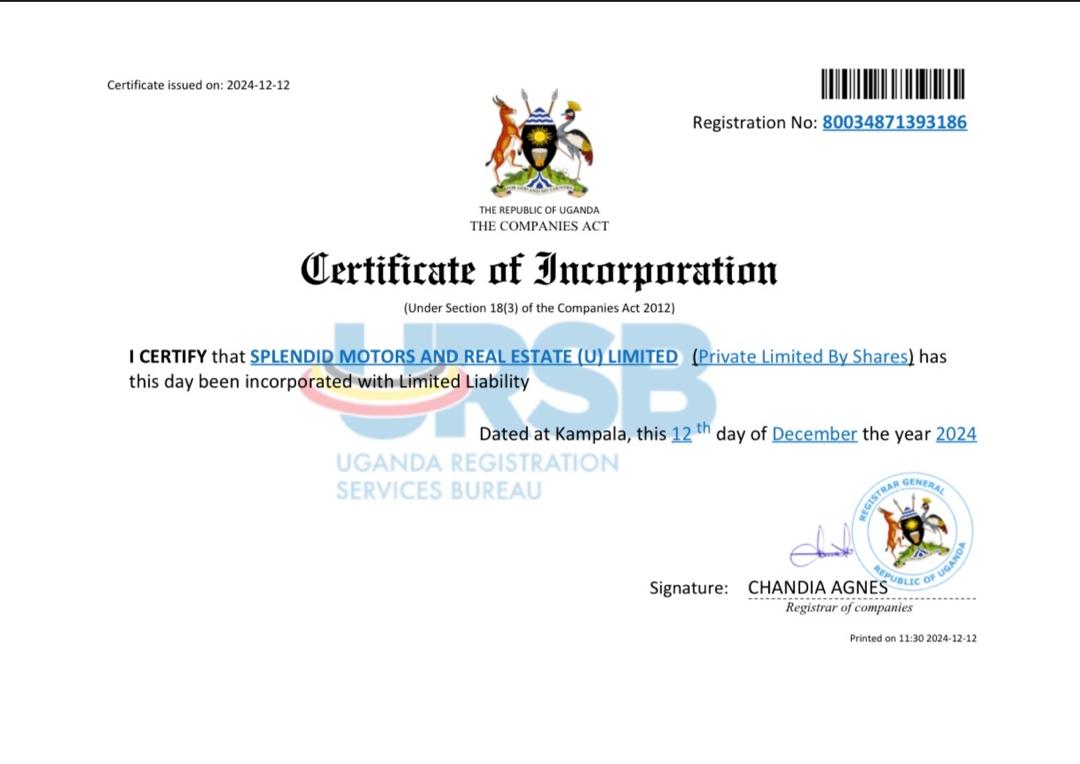 Certificate of Incorporation
